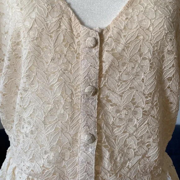 Anthropologie Lace Shirt Sz 10 - Picture 2 of 5